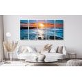 5-PIECE CANVAS PRINT ROMANTIC SUNSET - PICTURES OF NATURE AND LANDSCAPE - PICTURES