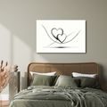 WANDBILD VERSCHLUNGENE HERZEN IN LINIEN - BILDER MIT LIEBESMOTIVEN - BILDER