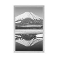POSTER JAPENESE MOUNT FUJI - BLACK AND WHITE - POSTERS
