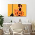 WANDBILD SEXY HEXE AUF EINEM KÜRBIS - HALLOWEEN- UND HORROR-BILDER - BILDER