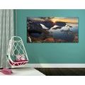 CANVAS PRINT CHARMING MOUNTAIN PANORAMA WITH A SUNSET - PICTURES OF NATURE AND LANDSCAPE - PICTURES