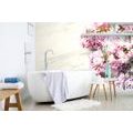 WALL MURAL LILAC ON MARBLE - WALLPAPERS FLOWERS - WALLPAPERS