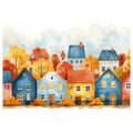 SLIKA JESENSKO SELO S KUĆAMA - ŠARENE KUĆE - SLIKE