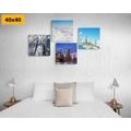 CANVAS PRINT SET VIEW OF SKYSCRAPERS IN NEW YORK CITY - SET OF PICTURES - PICTURES