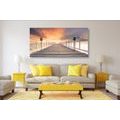 CANVAS PRINT OLD WOODEN PIER - PICTURES OF NATURE AND LANDSCAPE - PICTURES