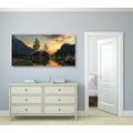 CANVAS PRINT MOUNTAIN LANDSCAPE BY THE LAKE - PICTURES OF NATURE AND LANDSCAPE - PICTURES