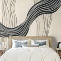 TAPETA CRNO-BIJELI APSTRAKTNI VALOVI - APSTRAKTNE TAPETE - TAPETE