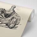 WALLPAPER RACING CAR IN RETRO DESIGN - WALLPAPERS VINTAGE AND RETRO - WALLPAPERS