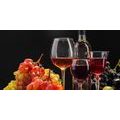 CANVAS PRINT ITALIAN WINE AND GRAPES - PICTURES OF FOOD AND DRINKS - PICTURES