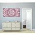 CANVAS PRINT MANDALA OF HARMONY ON A PINK BACKGROUND - PICTURES FENG SHUI - PICTURES