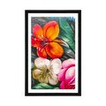 POSTER MIT PASSEPARTOUT WELT DER BLUMEN - BLUMEN - POSTER