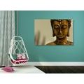 WANDBILD BRONZEKOPF VON BUDDHA - BILDER MIT FENG SHUI-MOTIVEN - BILDER