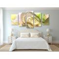 5-PIECE CANVAS PRINT SLEEPING BUDDHA - PICTURES FENG SHUI - PICTURES