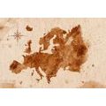 DECORATIVE PINBOARD RETRO MAP OF EUROPE - PICTURES ON CORK - PICTURES