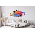 5-PIECE CANVAS PRINT COLORFUL ABSTRACTION - ABSTRACT PICTURES - PICTURES