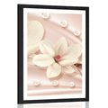 POSTER MIT PASSEPARTOUT LUXURIÖSE MAGNOLIE - BLUMEN{% if product.category.pathNames[0] != product.category.name %} - GERAHMTE POSTER{% endif %}