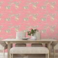 PAPIER PEINT AUTOCOLLANT FEUILLES EN COUCHES EN ROSE - PAPIERS PEINTS AUTOCOLLANTS - PAPIER PEINT