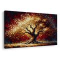 WANDBILD LEUCHTENDER LEBENSBAUM IM HERBST - BILDER BÄUME DES LEBENS - BILDER