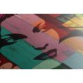 CANVAS PRINT PORTRAIT OF A WOMAN ON A COLORED BACKGROUND - POP ART PICTURES - PICTURES