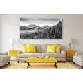 CANVAS PRINT FROZEN MOUNTAINS IN BLACK AND WHITE - BLACK AND WHITE PICTURES - PICTURES