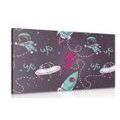 CANVAS PRINT FRIENDLY ALIEN - CHILDRENS PICTURES - PICTURES