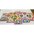 TABLEAU EN 5 PARTIES – ABSTRACTION DE FLEURS - TABLEAUX POUR ENFANTS - TABLEAUX