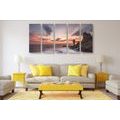 5-PIECE CANVAS PRINT BEAUTIFUL LANDSCAPE BY THE SEA - PICTURES OF NATURE AND LANDSCAPE - PICTURES