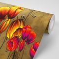 WALLPAPER POPPY WITH AN ETHNO TOUCH - ABSTRACT WALLPAPERS - WALLPAPERS