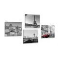 BILDER-SET PARIS MIT ROTEM RETRO-AUTO - BILDERSETS - BILDER