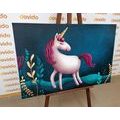 CANVAS PRINT FAIRYTALE UNICORN - CHILDRENS PICTURES - PICTURES