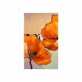 POSTER MIT PASSEPARTOUT BLUMEN IM ORIENTALISCHEN STIL - BLUMEN - POSTER