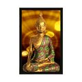 POSTER BUDDHA-STATUE MIT ABSTRAKTEM HINTERGRUND - FENG SHUI - POSTER