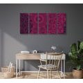 5-PIECE CANVAS PRINT STYLISH MANDALA - PICTURES FENG SHUI - PICTURES