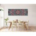 CANVAS PRINT INDIAN MANDALA WITH FLORAL PATTERN - PICTURES FENG SHUI - PICTURES