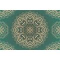 SELF ADHESIVE WALLPAPER MANDALA ON A TURQUOISE BACKGROUND - SELF-ADHESIVE WALLPAPERS - WALLPAPERS