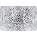 CANVAS PRINT ETHNIC MANDALA IN BLACK AND WHITE - BLACK AND WHITE PICTURES - PICTURES