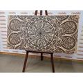 CANVAS PRINT MANDALA WITH AN ABSTRACT NATURAL PATTERN - PICTURES FENG SHUI - PICTURES