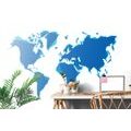 SELF ADHESIVE WALLPAPER BLUE ABSTRACT WORLD MAP - SELF-ADHESIVE WALLPAPERS - WALLPAPERS