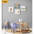 CANVAS PRINT SET IN A FUN COLOR DESIGN - SET OF PICTURES - PICTURES