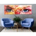 CANVAS PRINT BLUE EYES WITH ABSTRACT ELEMENTS - PICTURES OF PEOPLE - PICTURES