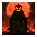 WANDBILD DUNKLER KÜRBIS AUF GRABSTEIN - HALLOWEEN- UND HORROR-BILDER - BILDER