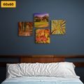 CANVAS PRINT SET NATURE IN AUTUMN COLORS - SET OF PICTURES - PICTURES