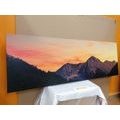 CANVAS PRINT SUNSET ON THE MOUNTAINS - PICTURES OF NATURE AND LANDSCAPE - PICTURES