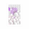 POSTER WITH MOUNT ORCHID ON AN ABSTRACT BACKGROUND - FLOWERS - POSTERS