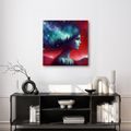 WANDBILD TRAUMHAFTE GALAXIE UND SILHOUETTE - WANDBILDER FRAUEN - BILDER