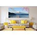 CANVAS PRINT LAKE VIEW OF MOUNT FUJI - PICTURES OF NATURE AND LANDSCAPE - PICTURES
