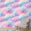 TAPETE PASTELLFARBENE REGENBOGENWOLKEN - KINDERTAPETEN - TAPETEN