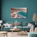 TABLEAU SUR TOILE – RIVAGE TURQUOISE DU LAC SALÉ - TABLEAUX DU LAC - TABLEAUX