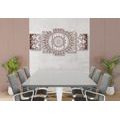 5-PIECE CANVAS PRINT MANDALA OF HARMONY ON A BROWN BACKGROUND - PICTURES FENG SHUI - PICTURES