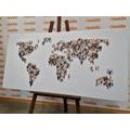 CANVAS PRINT WORLD MAP CONSISTING OF PEOPLE - PICTURES OF MAPS{% if product.category.pathNames[0] != product.category.name %} - PICTURES{% endif %}